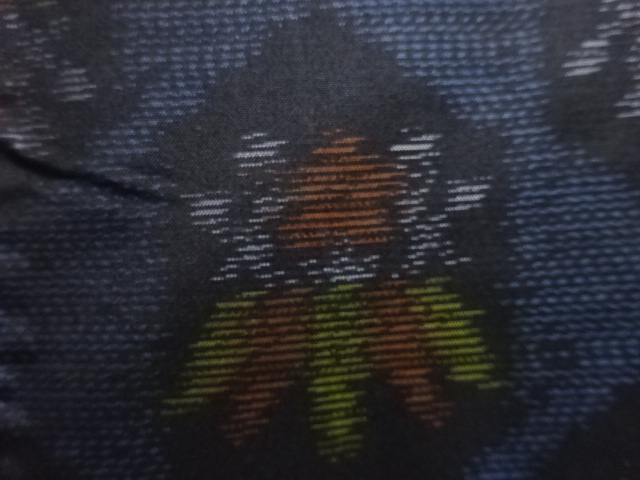 JAPANESE KIMONO / ANTIQUE KIMONO / SILK / DORO OSHIMA TSUMUGI / WOVEN KIKKO PATTERN